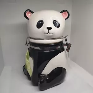 Boston Warehouse Hand Painted Hinged Jar, Storage Container, Panda - 2019 - Picture 1 of 12