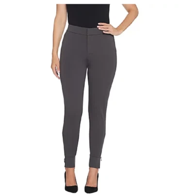  Pantalón Ponte Colección Lisa Rinna con Detalle de Tobillo Imán Talla Regular 6 Foto 1 de 4