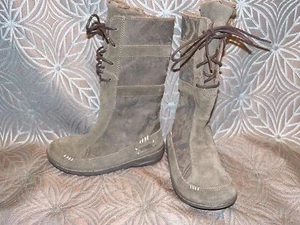 Nuevas Botas con Cordones de Cuero de Gamuza TEVA Kiru Beluga Gris Alto Cálido Invierno - Imagen 1 de 7