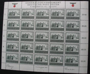 Generalgouvernement, Adolf Hitler Ocupación 3. Reich KLB ex 113-116 Abart LEER - Imagen 1 de 5