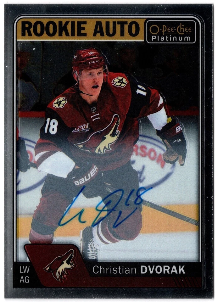 2016-17 Upper Deck O-Pee-Chee Platinum Rookie Auto CHRISTIAN DVORAK #R-CD OPC RC - Image 1 of 1