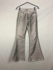 Versace Jeans Couture Flared Jeans Pants Cotton Dark Gray Women Size 26 - Picture 1 of 16