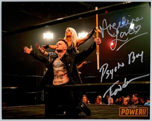 Angelina Love & Psycho Boy Fodder Autographed Signed 8x10 Photo NWA - Picture 1 of 1
