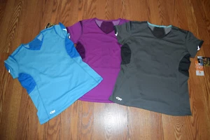 NWT Womens OUTDOOR RESEARCH Octane Violet Charcoal Blue S/S Fitness Shirt S M L - Picture 1 of 7