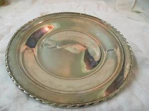 Vintage Handtuch Sterling rund Tablett Silber Flöten #143 10" (MM) - Bild 1 von 4