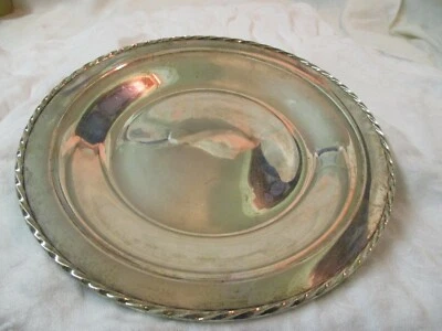 Bandeja redonda vintage toalla flautas plateadas #143 10" (MM) Foto 1 de 4