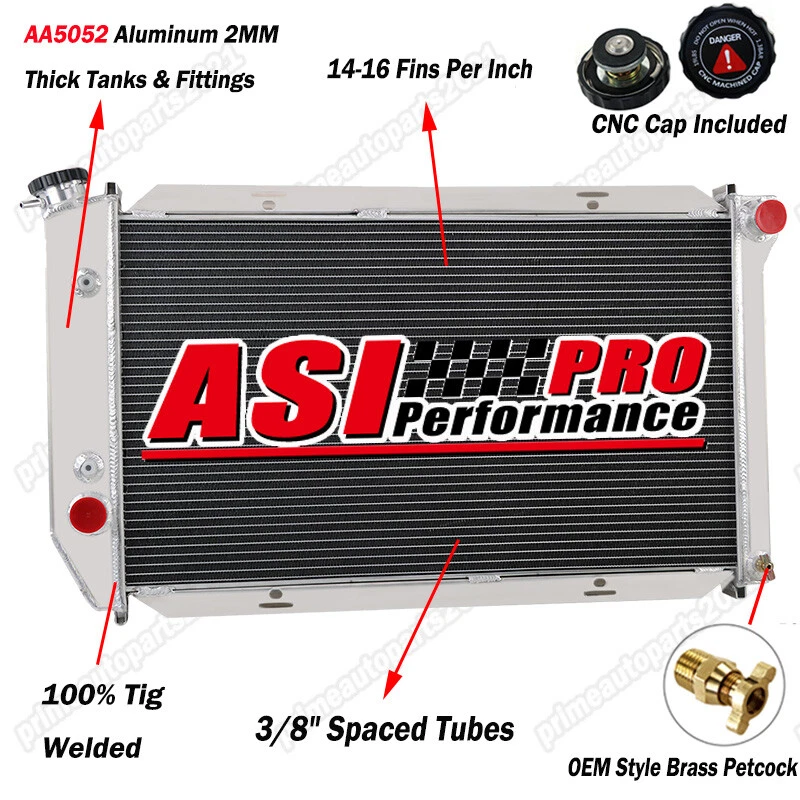 3 Row Aluminum Radiator Fits 1973-1976 LINCOLN CONTINENTAL MOST ENGINES Foto 1 de 4