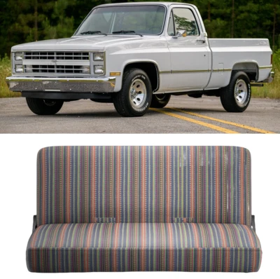 Cubiertas de asiento de banco delanteras de tamaño completo para camioneta Chevy C10 C20 C30 Foto 1 de 4