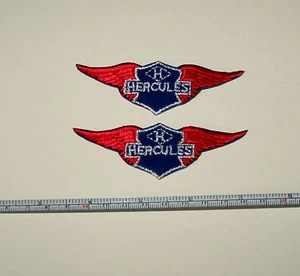 2 Vintage Hercules Wings Motorrad kleine Jacke Patch Neu Nos 1960er Jahre - Bild 1 von 1