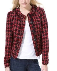 Chaqueta recortada Express Plaid Checker tamaño 8 NWOT - Imagen 1 de 6