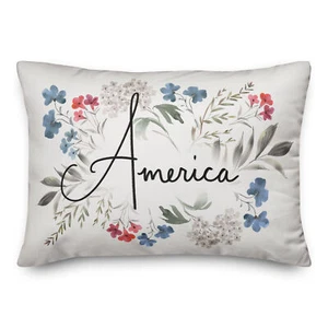 Creative Products Floral America 20 x 14 Spun Poly Pillow - Picture 1 of 3