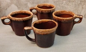 Tazas de cerámica de casco de 3-1/2" esmalte por goteo marrón lote de 3 gres vintage EE. UU. + extra - Imagen 1 de 6