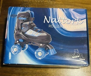 New Nattork Roller Collection Skates Adjustable All Light Up Wheels Small 27-30 - Picture 1 of 7