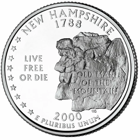 2000 D - New Hampshire - State Quarter Cover