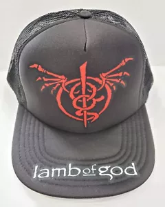 Black Death Thrash Metal Colors White Lamb Of God Trucker Adjust - Picture 1 of 2