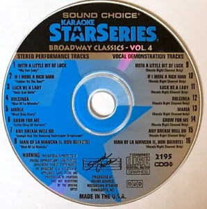 SOUND CHOICE STAR SERIES - BROADWAY CLASSICS - VOL 4 - SC2195 - LOT 3754 - Picture 1 of 1