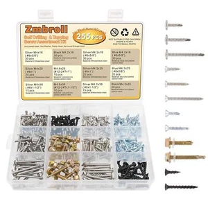 Self Drilling & Self Tapping Screws Assortment Kit Set for Drywall Screws She... - Picture 1 of 8