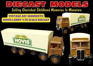 AEC MAMMOTH 12 WHEEL VINTAGE HOVIS BREAD LORRY 1:76/00 SCALE DIECAST MODEL TRUCK - Picture 1 of 14