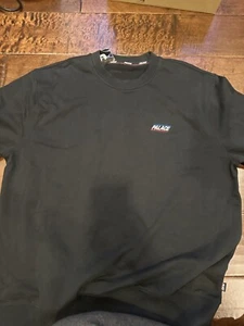 Brand New Palace Basically a Crew Sweatshirt Size XL Extra Large Black - Picture 1 of 5