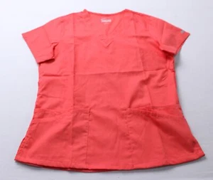 Butter-Soft Originals Women's 6-Pocket V-Neck Scrub Top WR4 Radiant Red Small  - Picture 1 of 3