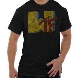 WTF Funny TV Show Graphic Novelty Humor Gift Womens or Mens Crewneck T Shirt Tee - Picture 1 of 9