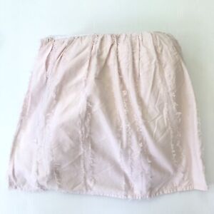Restoration Hardware Baby Pink Frayed Stripe Bedskirt Crib Bedding Dust Ruffle