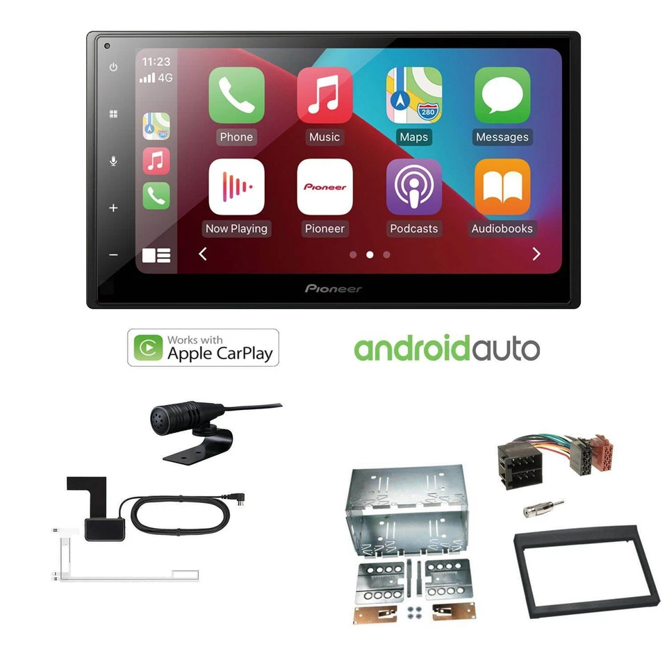Pioneer Autoradio Apple CarPlay Bluetooth für Porsche Boxster 1996-2004 schwarz