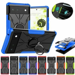 Pour Google Pixel 6A/6 Pro 5G Étui Slim Bague Armure Support Antichoc Téléphone - Photo 1 sur 16
