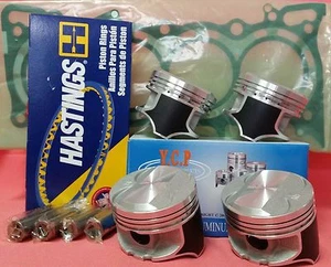 YCP P29 76mm Teflon Coated Pistons High Comp+Rings+Genuine Honda Gasket D16 D15 - Picture 1 of 8