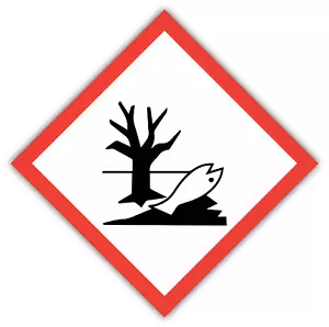 Hazardous to the enviroment health and safety warning work 100mm 150mm 200mm - Picture 1 of 1