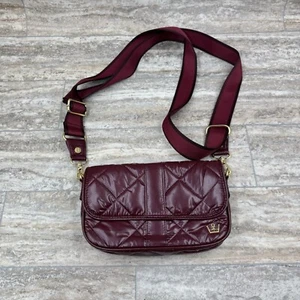 Oliver Thomas Handtasche Bordeaux Metallic Crossbody RFID Blocking Quilted Purse - Bild 1 von 13