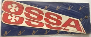 COPPIA ADESIVO STICKERS OSSA COLORE ROSSO ORIGINALE 40mm x 240mm - Imagen 1 de 1