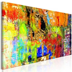 ABSTRAKTE KUNST BUNT MODERN Wandbilder xxl Bilder Vlies Leinwand a-A-0386-b-a - Bild 1 von 4