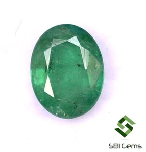 9x7 mm Certified Natural Emerald Oval Cut 2.10 CTS Untreated Loose Gemstone - Picture 1 of 5