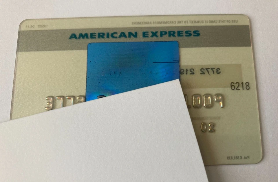 Expired American Express Blue Credit Card Bank Clear USA - Image 1 of 1