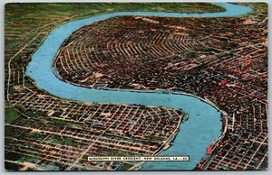 Mississippi River Crescent New Orleans Louisiana VINTAGE Postcard 4064 - Picture 1 of 2