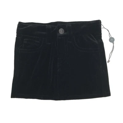 7 Para Toda la Humanidad Bebés Niñas Terciopelo Falda Lápiz Negro Bolsillos Frente Plano 2T Nuevo Foto 1 de 4