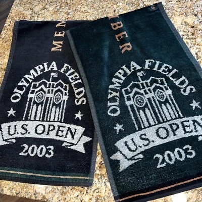 美国公开赛 2003 年奥林匹亚球场高尔夫毛巾“双毛巾”成员 37.5 英寸 X 11.5 英寸 — 第 1/4 张图片