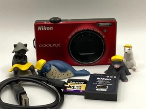 Nikon COOLPIX S6000 Red 14.2MP Compact Digital Camera Red from japan #n1071 - Picture 1 of 18