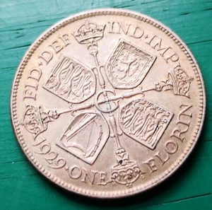 Silbermünze Georg V. 1929 Gulden #1179 - Bild 1 von 2