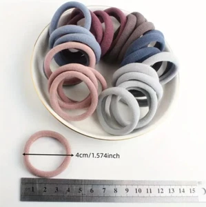 4CM Thick strong Hair Ties women girls School Endless Hair Elastic Bobbles Bands - Picture 1 of 20