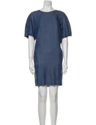 Acne Studios Crew Neck Mini Dress Sz 36 Tencel Chambray Retail Price $399 🩷⚡️ - Image 1 of 3