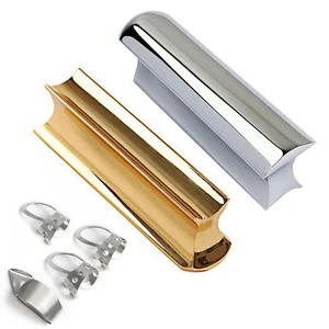 Guitar Slide Tone Bar Stainless Steel Electric Guitar Slide with 4 Metal Pick - Picture 1 of 14