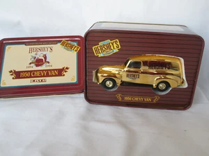Ertl Hershey's 1950 Chevy Van 100th Anniversary Die Cast Gold Vintage New In Tin - Picture 1 of 10