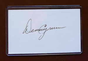 DENNY CRUM Louisville Basketball Coach SIGNED / AUTOGRAPH 3x5 Index Card (d)