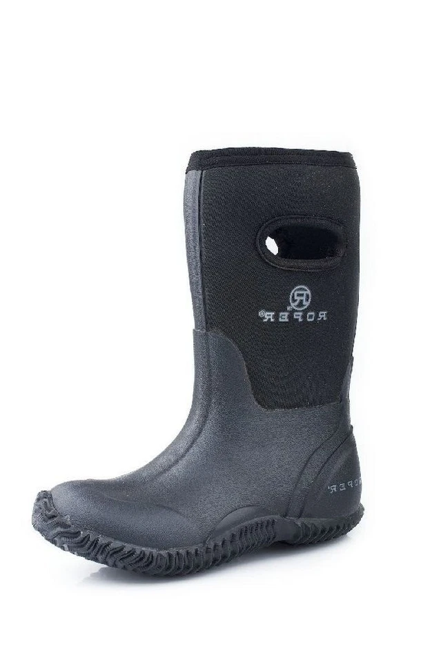 Roper Outdoor Boots Boys Rubber Barn Muck Black 09-018-1136-0482 BR - Image 1 of 1