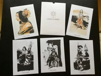 PORTFOLIO 5 dessins (ex libris) L'Étoile du désert - Desberg, Labiano & Marini - Photo 1/4