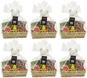 MAKE YOUR OWN HAMPER WICKER BASKET CELLOPHANE WOOD SHRED BOW XMAS GIFT SET KIT - Picture 1 of 41