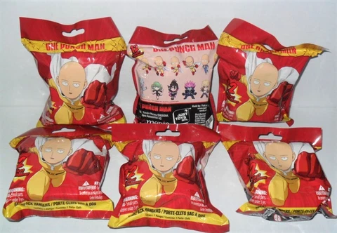 ONE PUNCH MAN BACKPACK HANGERS LOT OF (6) SEALED PACKS Cover