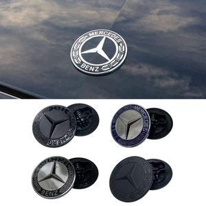 Mercedes Benz 57mm Stern Motorhaube Emblem schwarz GLC GLK CLA CLS A B C E R S - Bild 1 von 23